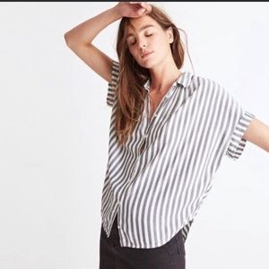 Madewell Striped Boxy Button-up